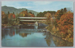 The Covered Bridge At Conway, New Hampshire, USA, Vintage Post Card.