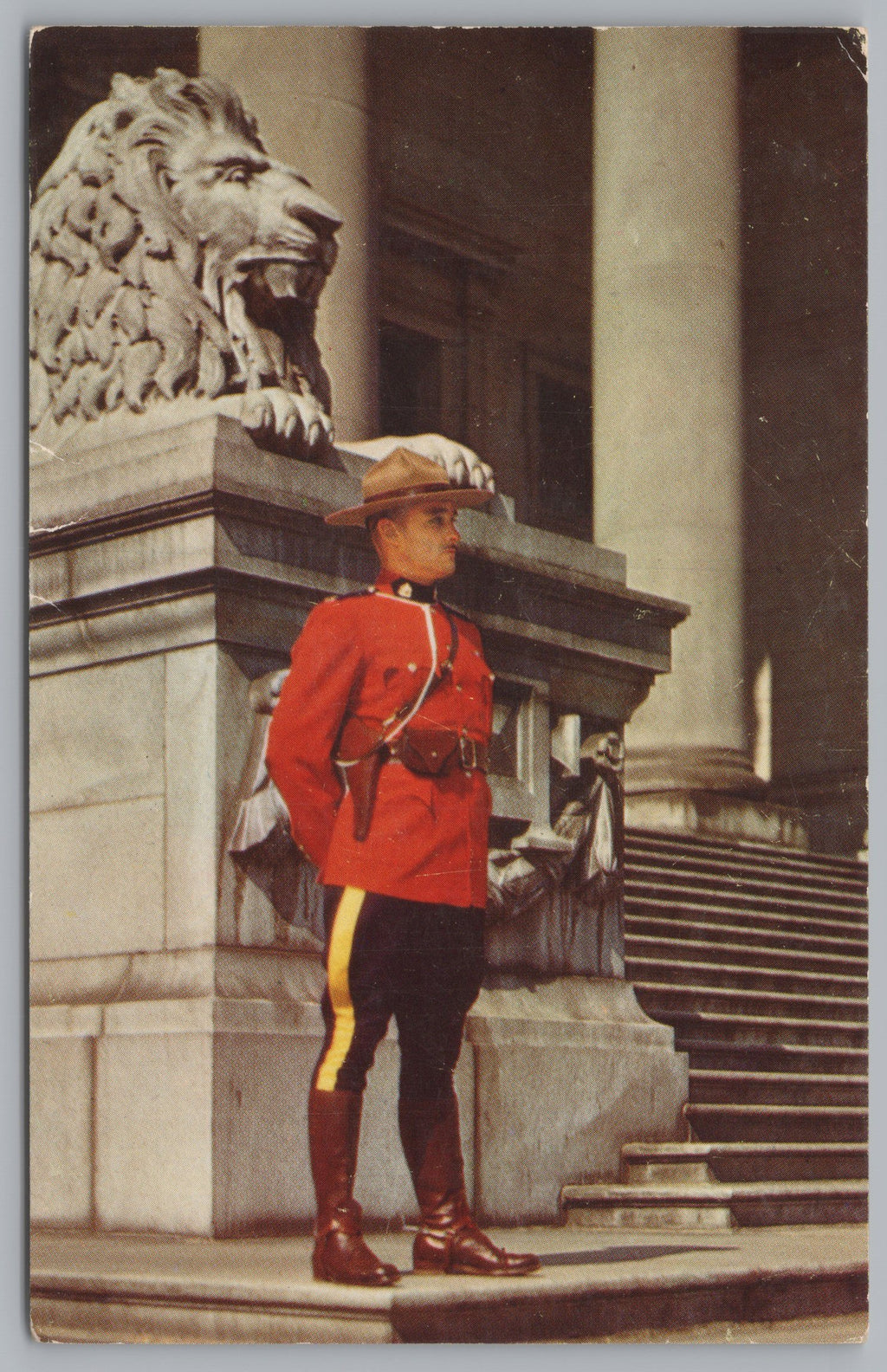 The Mountie, Vancouver Courthouse, Vintage Post Card.