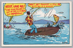 Comic Drawing, Man Fishing, Amarillo, Texas, USA, R. Seale PC