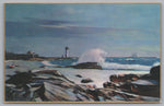Painting Of The Rocky Rugged Shore Of Mass, J Bradford Hague PC