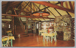 Inside The Red Run Lodge Restaurant, Sunshine Trail, Vintage Post Card.