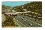 Hollywood Freeway, Cahuenga Pass, California, Vintage Post Card.