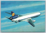 Lufthansa DC 10, Airplane, Vintage Post Card