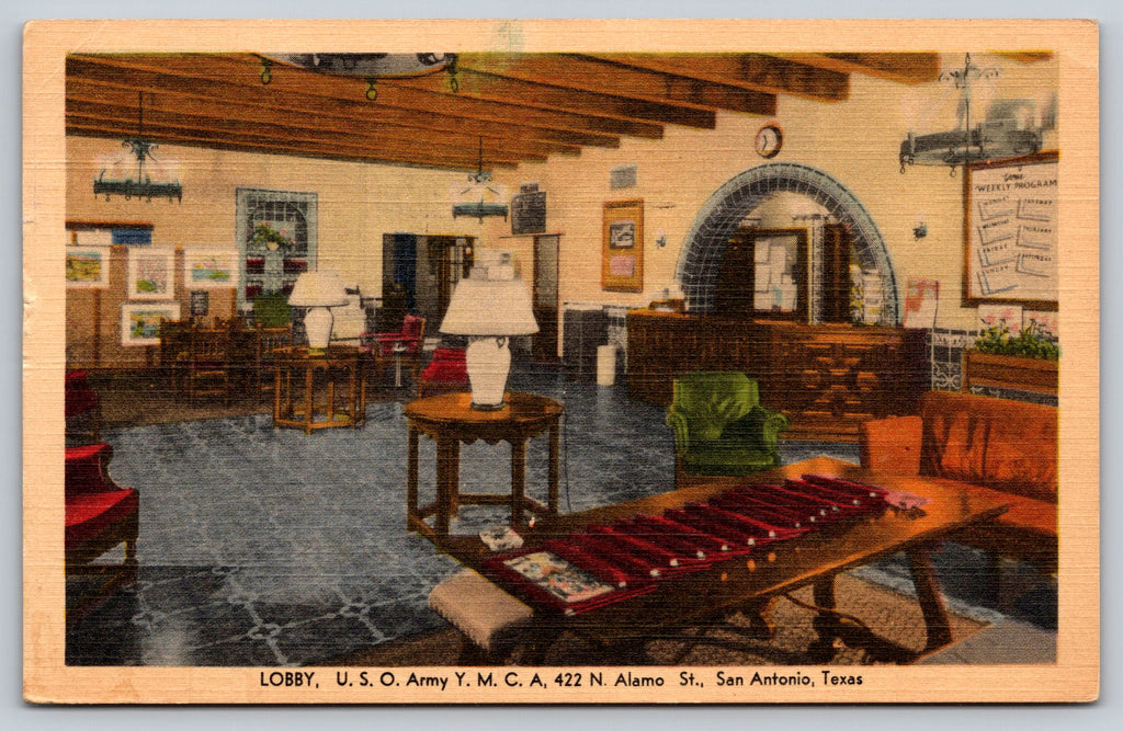 U.S.O. Army And Y.M.C.A, Alamo Street, San Antonio, Texas, PC