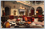 Living Room, John Ringling’s Mansion, Sarasota, Florida,Vintage Post Card