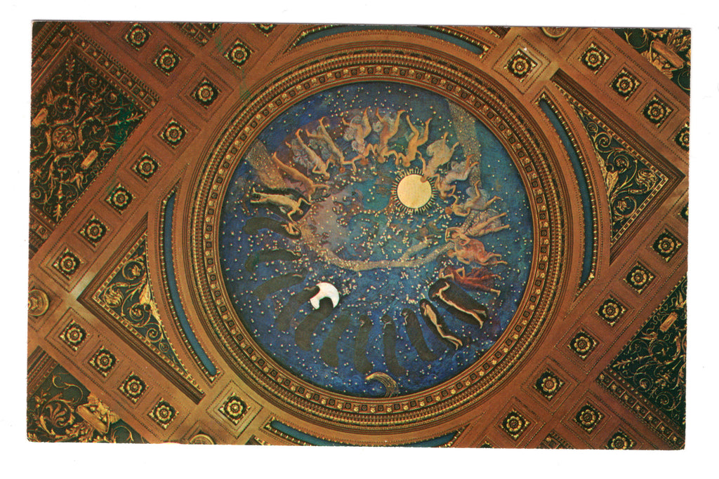 Passing of the Hours Painting, Vintage Post Card.
