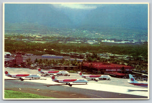 Aerial View Of Maui Airport, Vintage Post Card