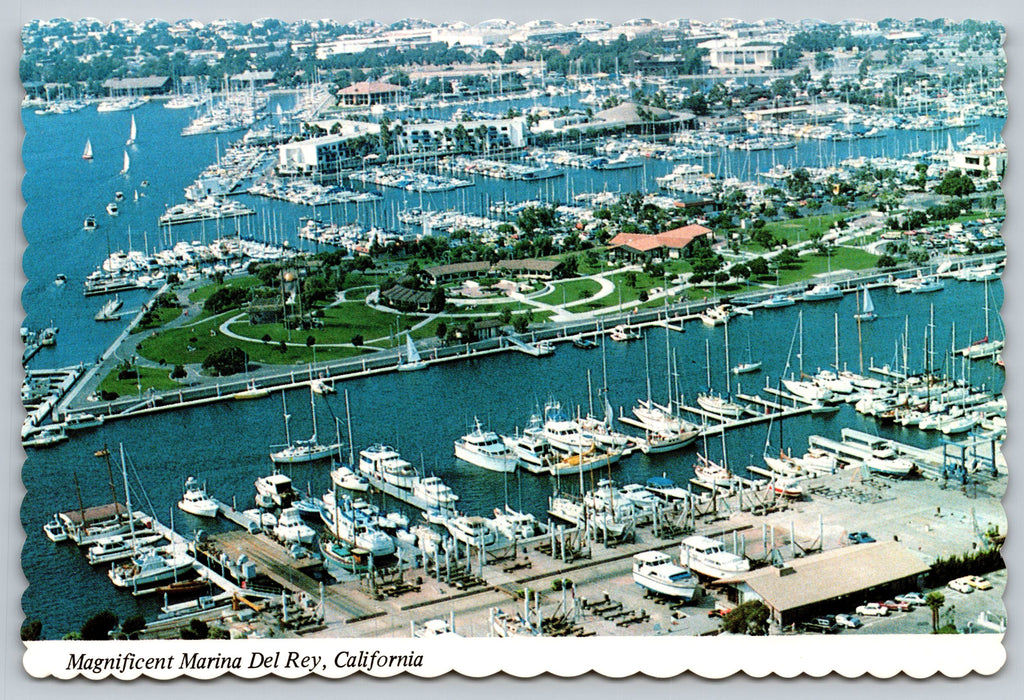 Marina Del Rey, California, Vintage Post Card