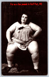 Heavy Women, Dreading Summer, Vintage Post Card