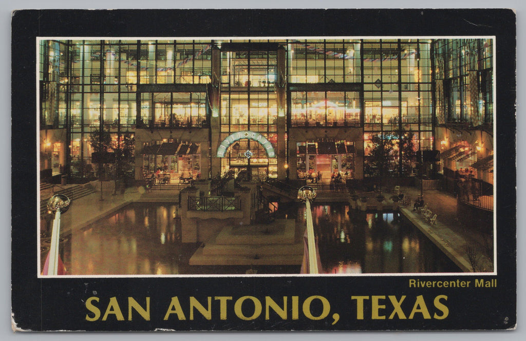 Rivercenter Mall, Paseo Del Rio, San Antonio, Texas, USA, Vintage Post Card