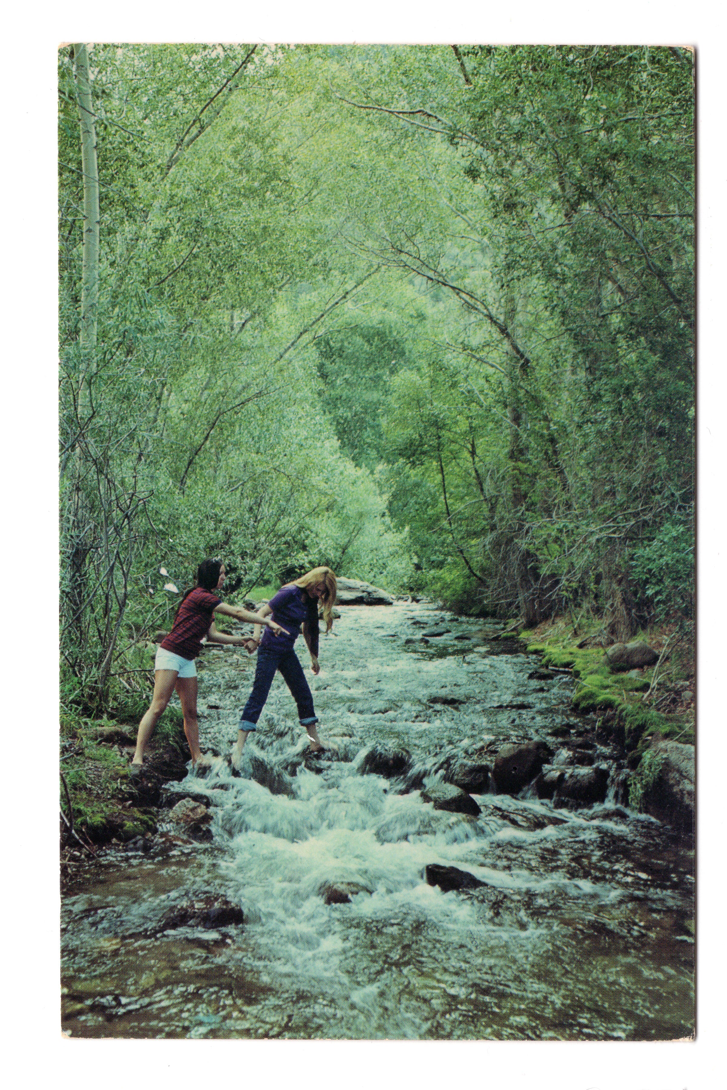 Hiking The Baca Grande, Colorado, Vintage Post Card.