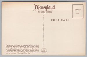 The First Disneyland Monorail System, Vintage Post Card.