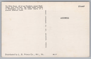 The Capital, White House, Washington DC,  Vintage Post Card