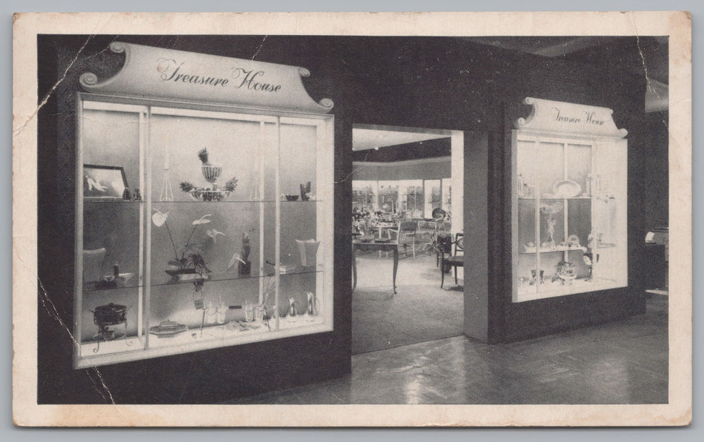Simpsons Treasure House, Vintage Post Card.