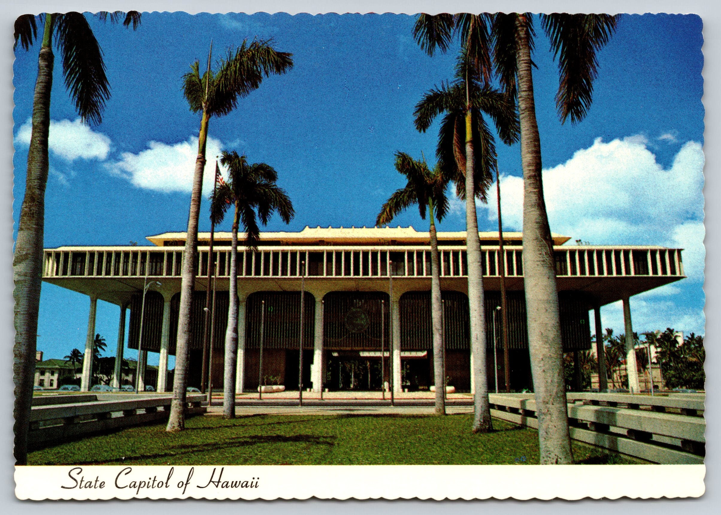 State Capitol Of Hawaii, USA, Vintage Post Card