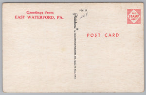 Bowling Advertisement, East Waterford, Pennsylvania, Vintage Post Card.