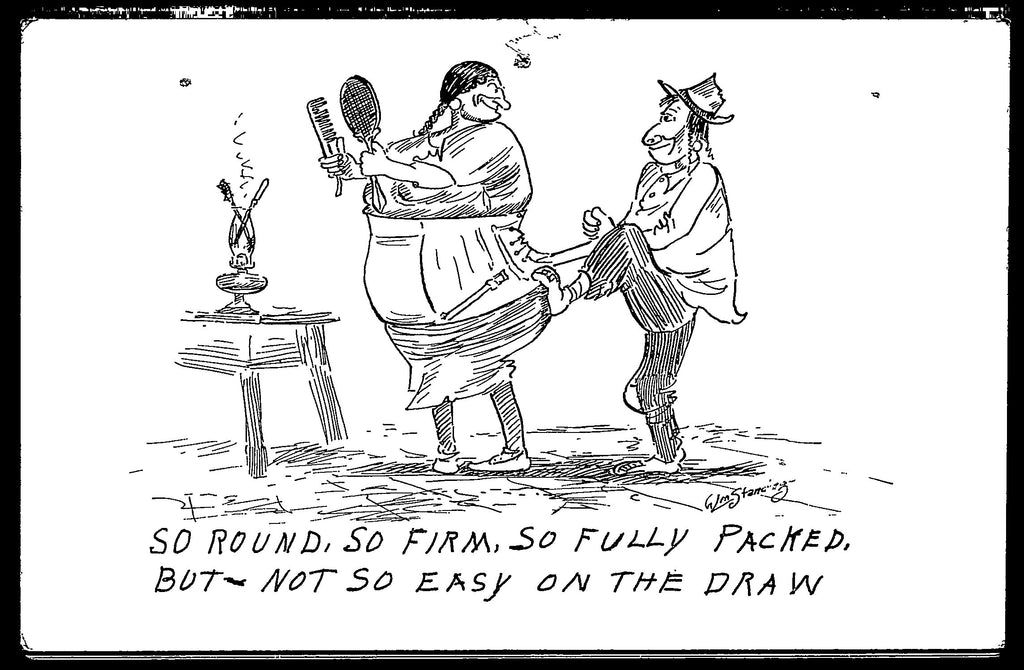 Cartoon Humor Drawing, Indian Artist, Vintage Post Card.