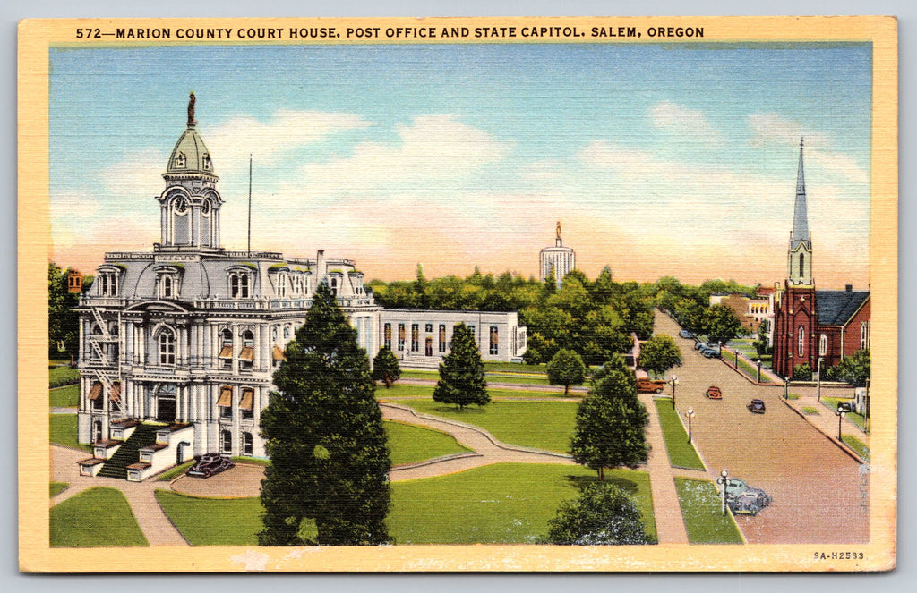 Marion County Court House, Post Office State Capitol, Salem, Oregon, PC