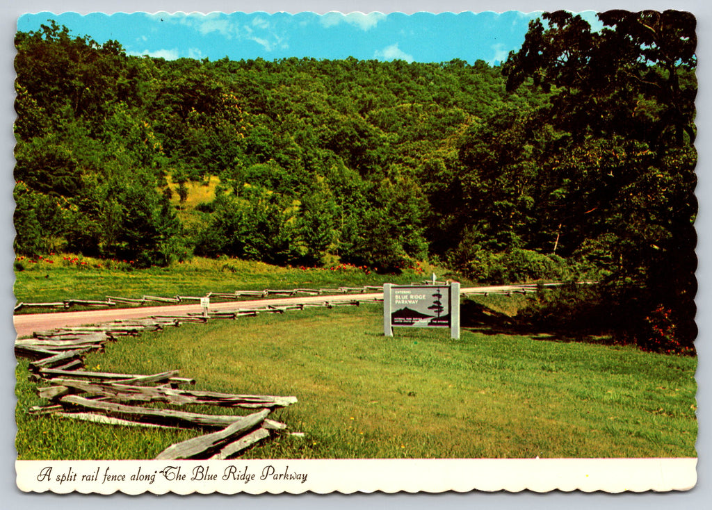 The Blue Ridge Parkway, USA, Vintage Post Card