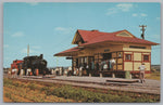 Strasburg Railroad Depot, Strasburg Pennsylvania, Vintage Post Card.