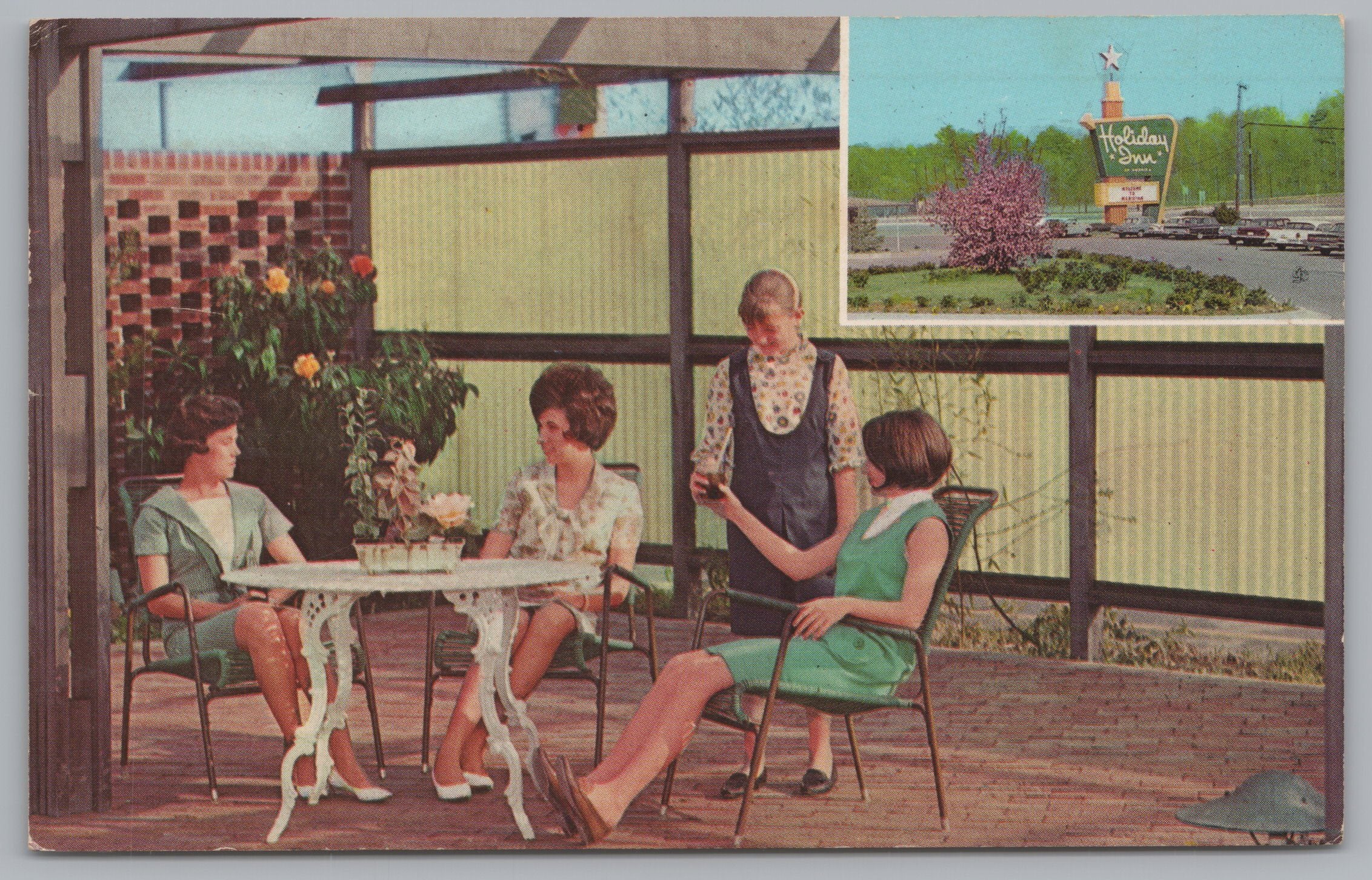 The Holiday Inn, Meridian, Mississippi, Vintage Post Card.