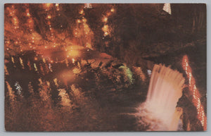 Annual Christmas Lighting At Ludlow Falls, Ohio, USA, Vintage Post Card