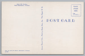 Ames Hill Birches, Brattleboro, Vermont, Vintage Post Card.