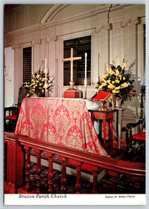 Bruton Parish Church, Vintage Post Card