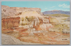 Color Formations, Mammoth Hot Springs, Yellowstone National Park, VTG PC