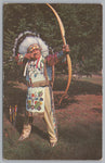 An Indian Skill, Indian Prepares to Shoot Bow And Arrow, Vintage PC