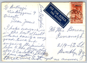 Pecchioni, Trieste, Italy Vintage Post Card