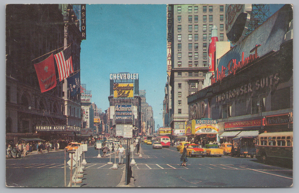 Times Square, Manhattan, New York, Vintage Post Card.