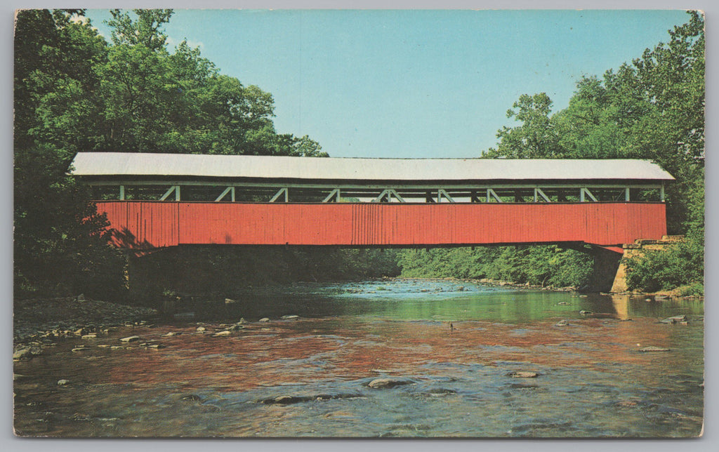 Covered Bridge, Pennsylvania, Vintage Post Card.