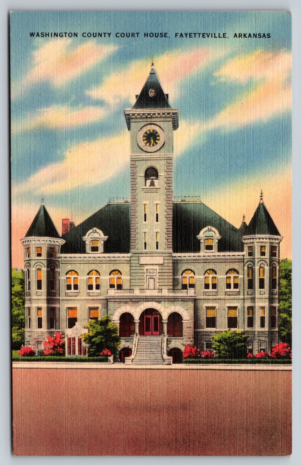 Washington County Courthouse, Fayetteville, Arkansas, USA, Vintage Post Card