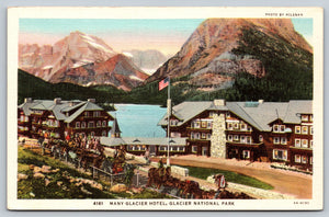 Many Glacier Hotel, Glacier National Park, USA, Vintage Post Card