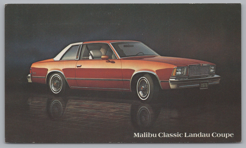 Malibu Classic, Landau Coupe, 1978 Chevrolet, Vintage Post Card.