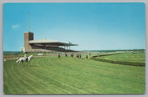 Racing On The Turf, Atlantic City Race Course, Vintage Post Card.