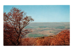 View from Skyline Drive of the Massanuttin Mountains, Vintage Post Card.