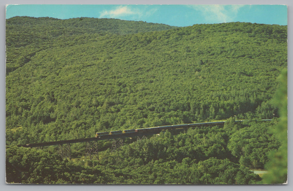 Train Crossing Bellevue Valley, Algoma Central Railway, Agawa Canyon Tour, Vintage Post Card