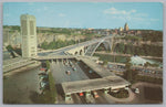 Carillon Bridge, Rainbow Bridge, Niagara Falls, Canada, Vintage Post Card.