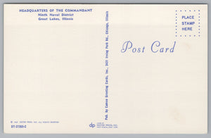 Headquarters Of The Commandant, 9th Naval District, Great Lakes, Illinois, USA, VTG PC