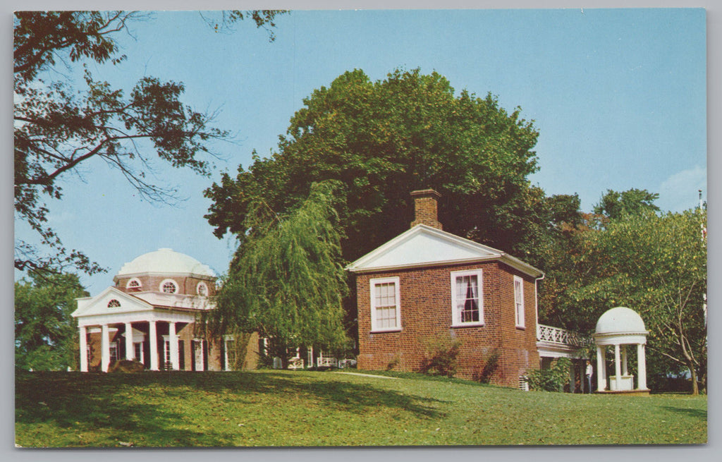 Monticello, Home of Thomas Jefferson Honeymoon Lodge Charlottesville, VA VTG PC