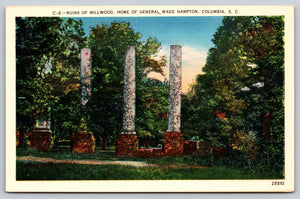 Ruins Millwood, General Wade Hampton, Columbia, South Carolina, VTG PC