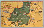 An Old Map Out Of The State Of Pennsylvania, USA, Vintage Post Card.