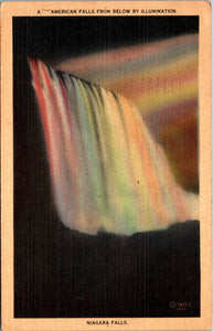 American Falls, Viewed From Below, By Illumination, Vintage Post Card