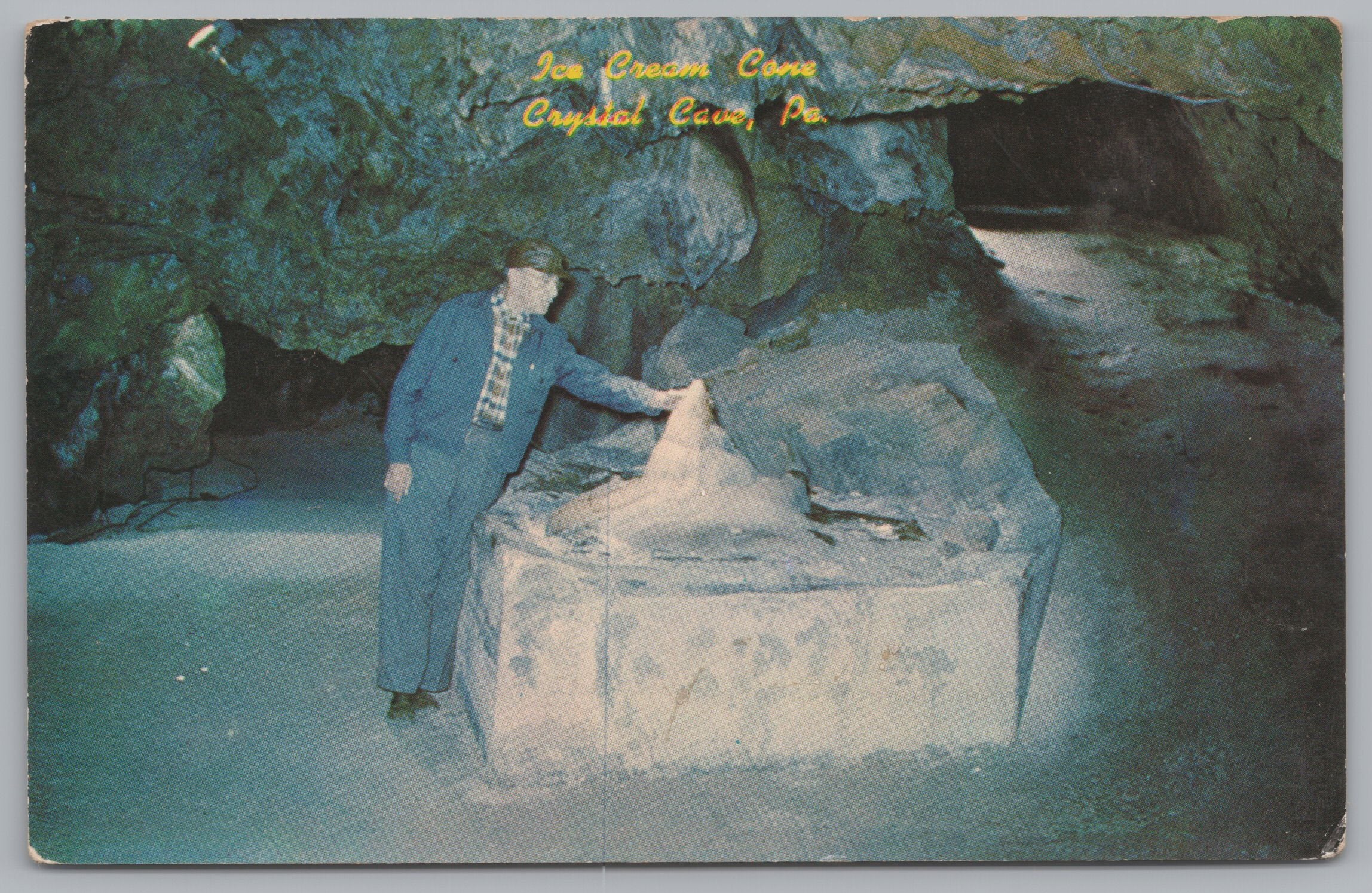 Ice Cream Cave, Crystal Cave, Pennsylvania, USA, Vintage Post Card