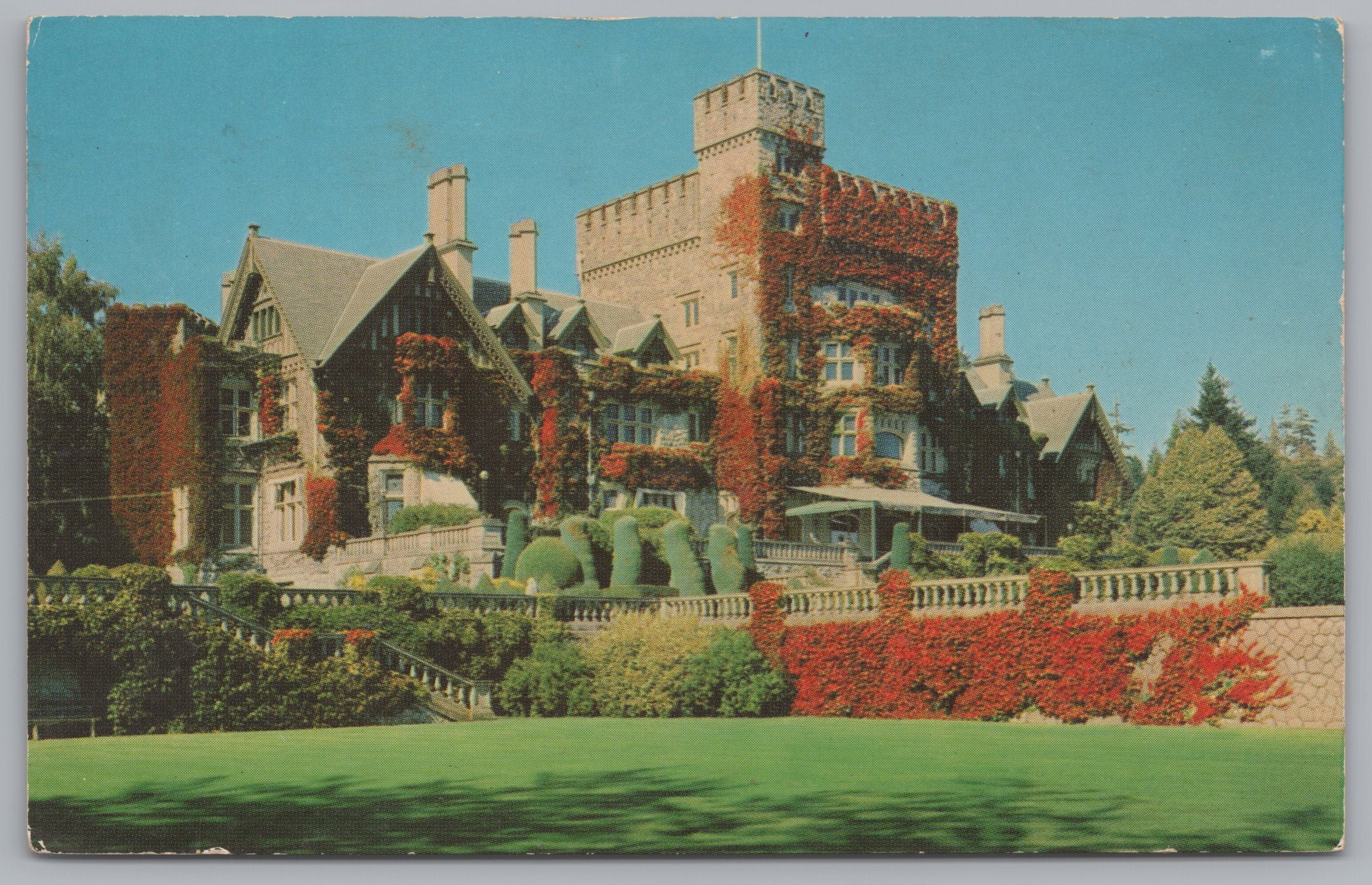 Victoria B.C. Canada, Hatley Castle, Royal Canadian Naval, Vintage Post Card