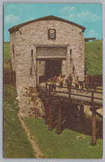 Main Gate And Drawbridge, Old Fort Niagara, Youngstown, New York, Vintage Post Card.
