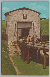 Main Gate And Drawbridge, Old Fort Niagara, Youngstown, New York, Vintage Post Card.