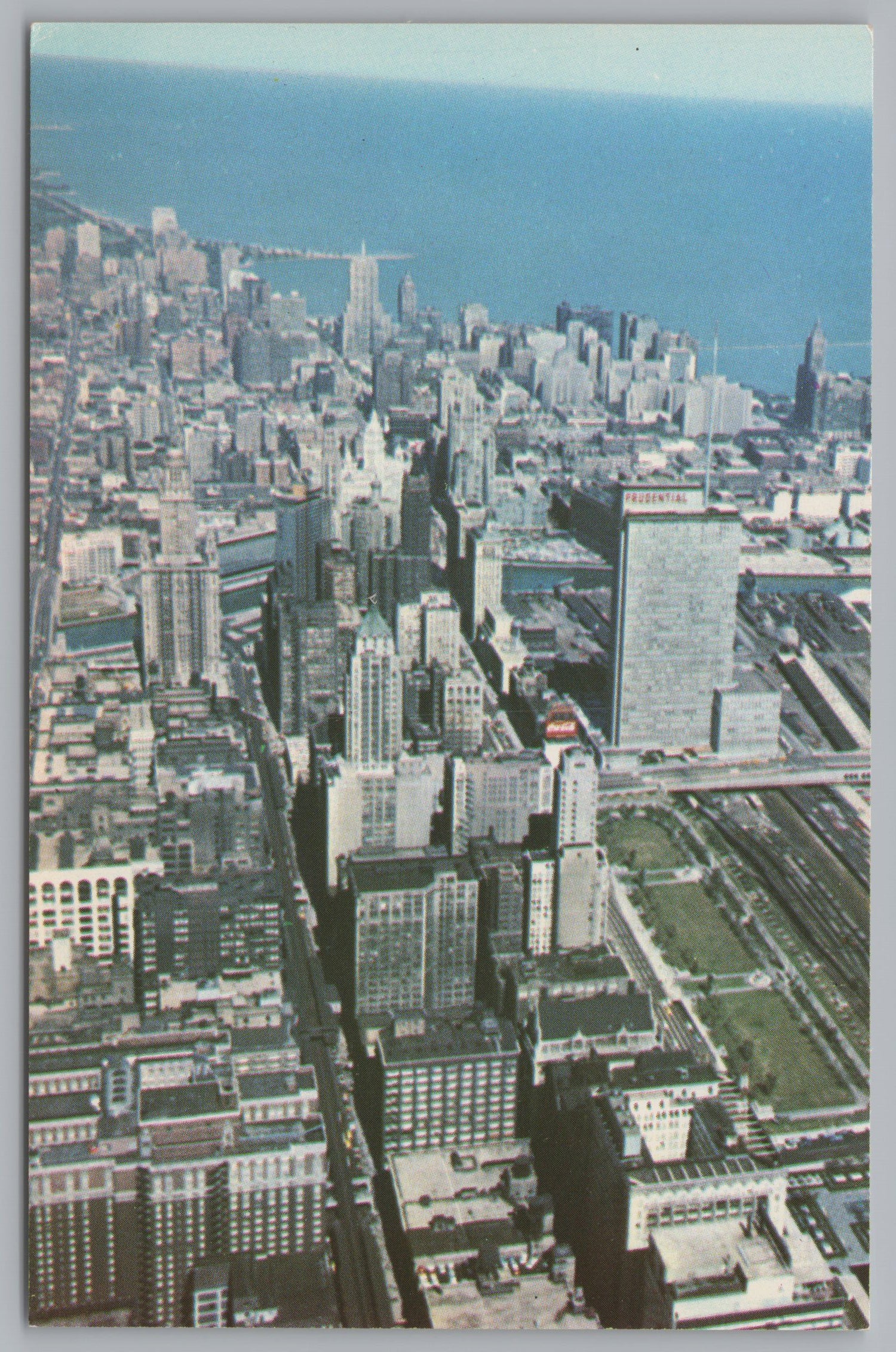 Aerial View Of The Loop, The City Life In Chicago, Illinois, USA, Vintage PC